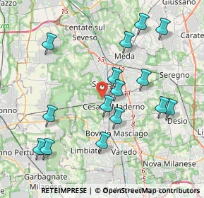 Mappa Via Biulè, 20031 Cesano Maderno MB, Italia (4.09133)