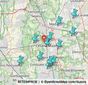 Mappa Via Biulè, 20031 Cesano Maderno MB, Italia (3.68833)