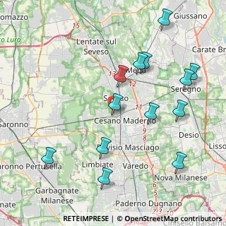 Mappa Via Biulè, 20031 Cesano Maderno MB, Italia (4.50231)