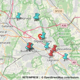 Mappa Via Medaglie D'Oro, 21057 Olgiate Olona VA, Italia (3.8775)