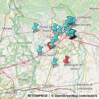 Mappa ADS Brembo Nord, 24044 Osio Sopra BG, Italia (7.17421)