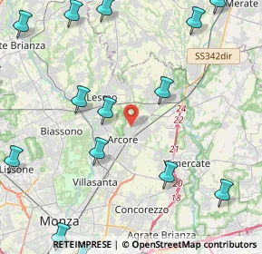 Mappa Via Calabria, 20862 Arcore MB, Italia (6.7385)