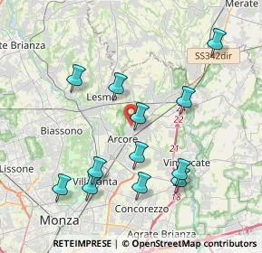 Mappa Via Calabria, 20862 Arcore MB, Italia (3.9575)