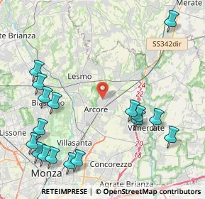 Mappa Via Calabria, 20862 Arcore MB, Italia (5.38)