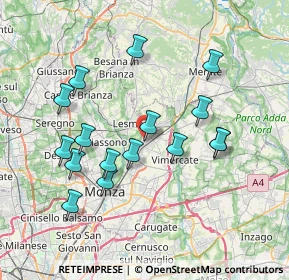 Mappa Via Calabria, 20862 Arcore MB, Italia (7.26)