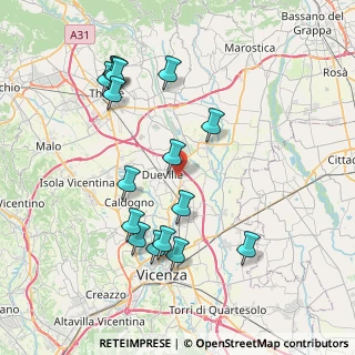 Mappa Via Divisione Julia, 36031 Dueville VI, Italia (8.075)