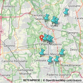 Mappa Via Torino, 20811 Cesano Maderno MB, Italia (3.77727)