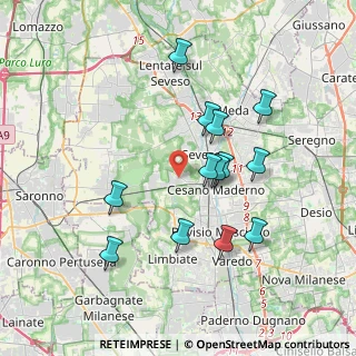 Mappa Via Torino, 20811 Cesano Maderno MB, Italia (3.48154)