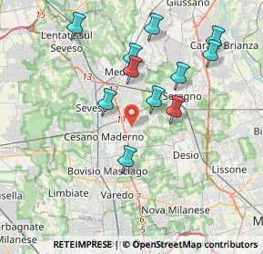 Mappa Via Monte Rosa, 20031 Cesano Maderno MB, Italia (3.67727)
