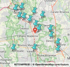 Mappa Via Monte Rosa, 20031 Cesano Maderno MB, Italia (4.20267)