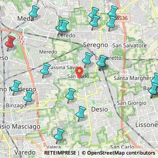 Mappa Via Trincea delle Frasche, 20832 Desio MB, Italia (2.8615)
