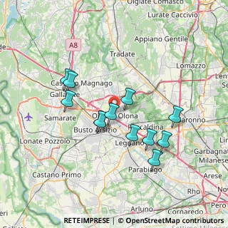 Mappa Via G. Restelli, 21057 Olgiate Olona VA, Italia (6.33)