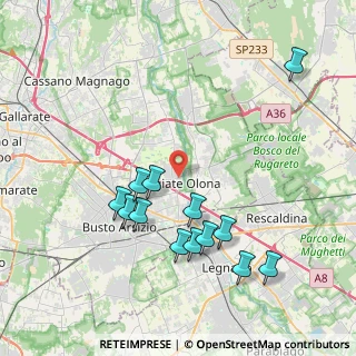 Mappa Via G. Restelli, 21057 Olgiate Olona VA, Italia (4.09692)