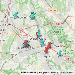 Mappa Via G. Restelli, 21057 Olgiate Olona VA, Italia (3.91667)