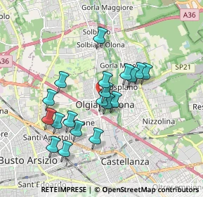 Mappa Via G. Restelli, 21057 Olgiate Olona VA, Italia (1.54842)