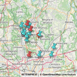 Mappa Piazzale Angelo Arosio Genola, 20851 Lissone MB, Italia (6.87875)
