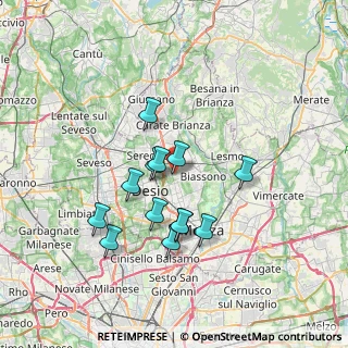 Mappa Piazzale Angelo Arosio Genola, 20851 Lissone MB, Italia (6.06692)