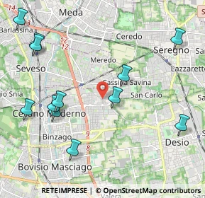 Mappa Via Moncenisio, 20031 Cesano Maderno MB, Italia (2.48667)