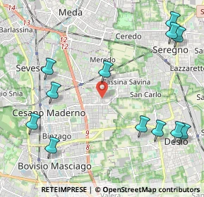 Mappa Via Moncenisio, 20031 Cesano Maderno MB, Italia (2.70583)