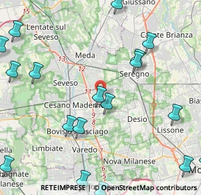 Mappa Via Moncenisio, 20031 Cesano Maderno MB, Italia (6.1865)