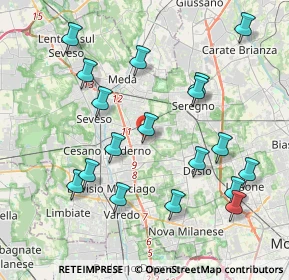 Mappa Via Moncenisio, 20031 Cesano Maderno MB, Italia (4.24889)