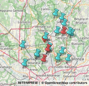 Mappa Via Lucania, 20031 Cesano Maderno MB, Italia (6.95895)