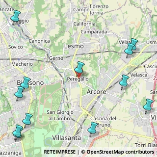 Mappa Via C.M. Maggi, 20855 Lesmo MB, Italia (3.40917)