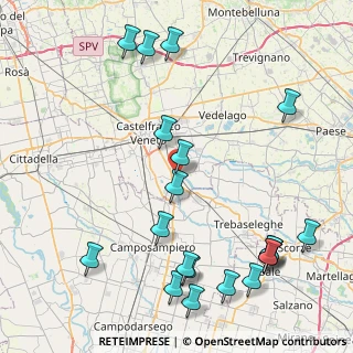 Mappa Via delle Pedane, 31023 Resana TV, Italia (10.6065)