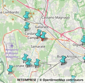 Mappa Via Fosse Ardeatine, 21017 Samarate VA, Italia (6.505)