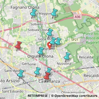 Mappa Unnamed Road, 21055 Gorla minore VA, Italia (2.07083)