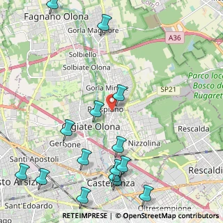Mappa Unnamed Road, 21055 Gorla minore VA, Italia (2.84133)
