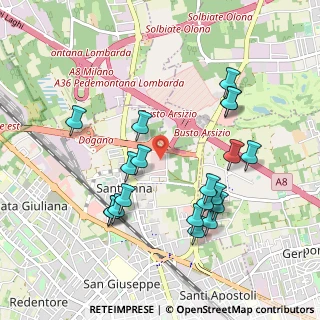 Mappa Strada Comunale per Cassano Magnago, 21052 Busto Arsizio VA, Italia (0.978)