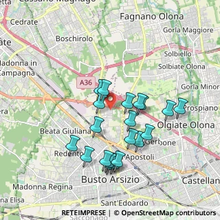 Mappa Strada Comunale per Cassano Magnago, 21052 Busto Arsizio VA, Italia (1.7265)