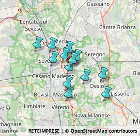 Mappa Via Po, 20831 Cesano Maderno MB, Italia (2.28357)