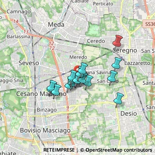 Mappa Via Po, 20031 Cesano Maderno MB, Italia (1.22353)