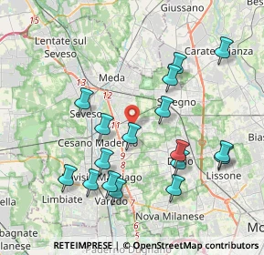 Mappa Via Po, 20031 Cesano Maderno MB, Italia (3.99235)