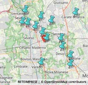 Mappa Via Po, 20031 Cesano Maderno MB, Italia (3.93214)