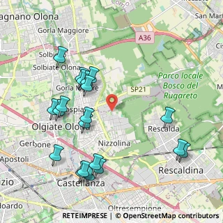 Mappa Via Bracciano, 21050 Marnate VA, Italia (2.225)