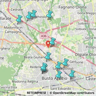 Mappa Via Bergoro, 21052 Busto Arsizio VA, Italia (2.39615)