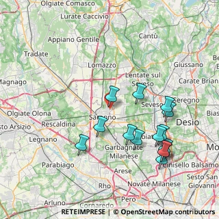 Mappa Via Papa Pio XI, 21042 Saronno VA, Italia (8.21)