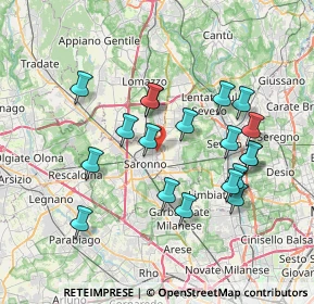 Mappa Via Papa Pio XI, 21042 Saronno VA, Italia (6.95579)