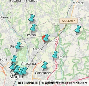 Mappa Via Rodolfo Fumagalli, 20862 Arcore MB, Italia (5.56143)