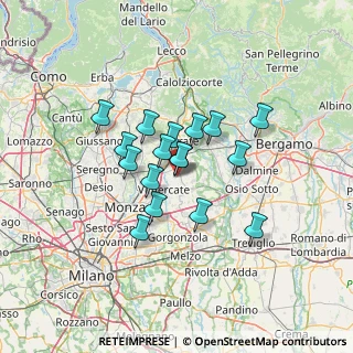 Mappa Via Restelli, 20886 Aicurzio MB, Italia (9.73647)