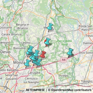 Mappa Via Restelli, 20886 Aicurzio MB, Italia (7.33692)