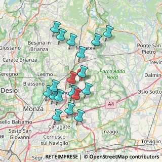 Mappa Via Restelli, 20886 Aicurzio MB, Italia (6.91444)