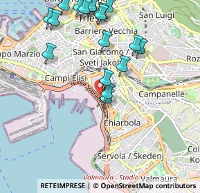 Mappa Trieste, 34144 Trieste TS, Italia (1.14333)