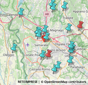 Mappa Via Giuseppe di Vittorio, 21017 Samarate VA, Italia (8.5035)