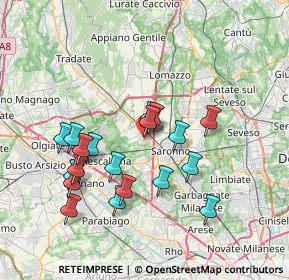 Mappa Via San Giacomo, 21040 Gerenzano VA, Italia (6.92)