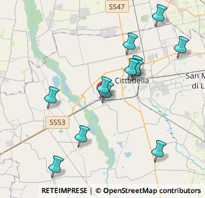 Mappa Piazza del Sagrato, 35014 Fontaniva PD, Italia (3.89583)