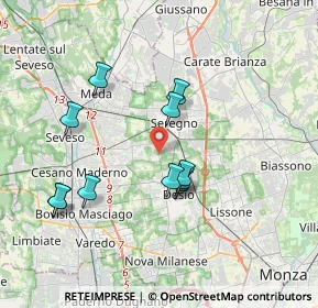 Mappa Via Borromeo Cardinale Federico, 20831 Seregno MB, Italia (3.45)